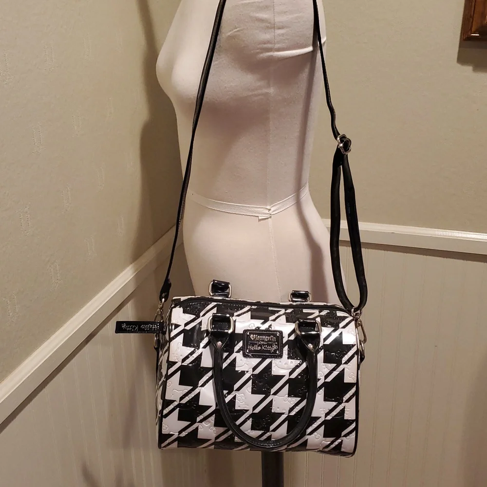 Loungefly Hello Kitty Houndstooth Satchel